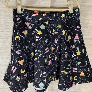 Pusheen Galactic Snacks Kawaii Skater Skirt Halloween Space Size Medium